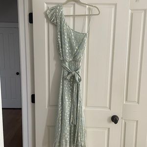 Karina Grimaldi Letizia Metallic Midi Dress